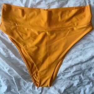 AERIE High-Waisted Orange Bikini Bottom